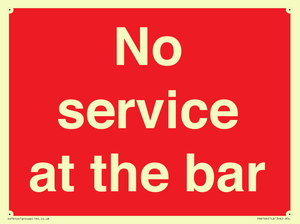 No service at the bar